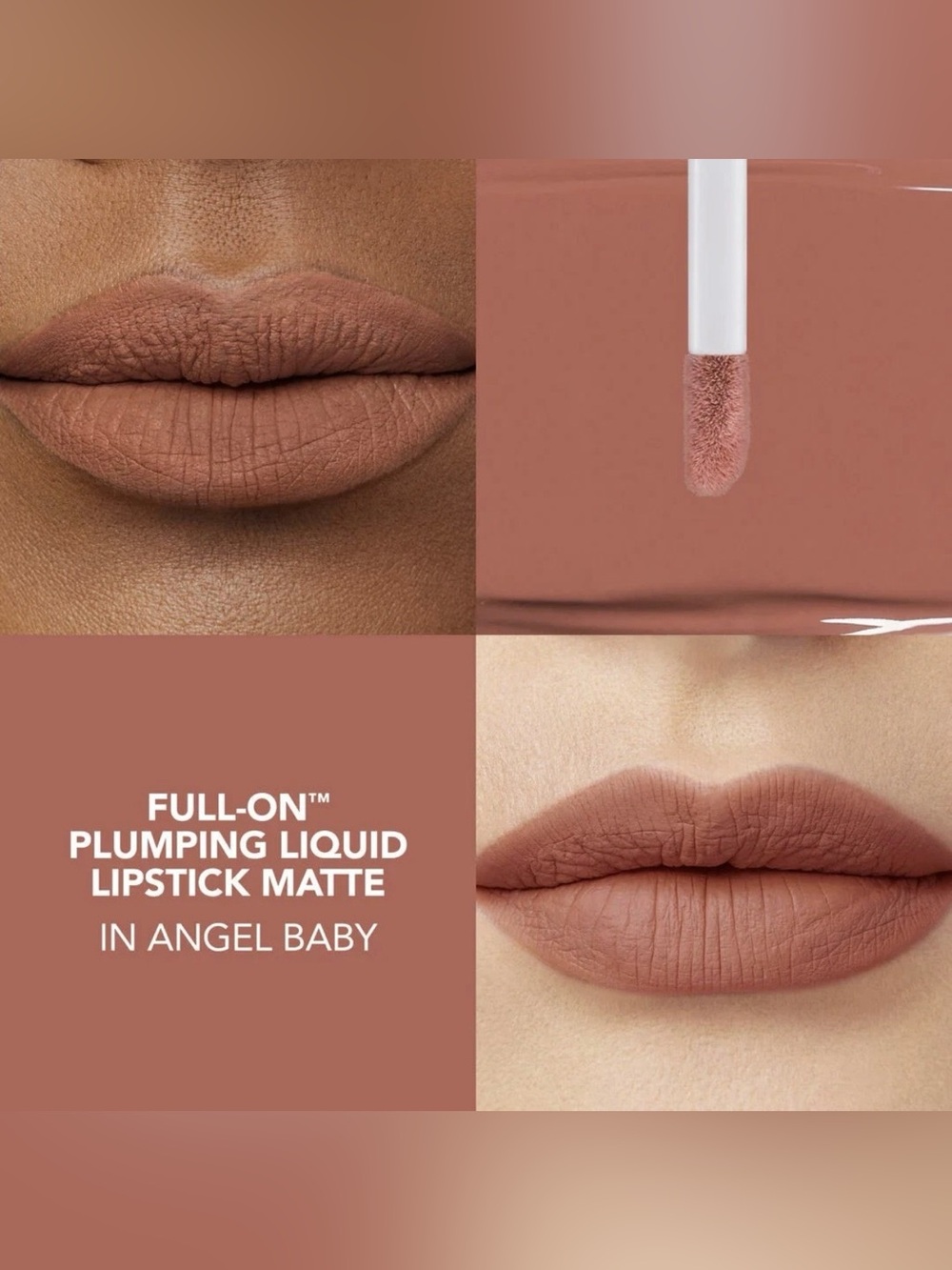 Buxom Full-On Plumping Liquid Lipstick Matte - Angel baby 3.5ml 0.12 fl oz NIB